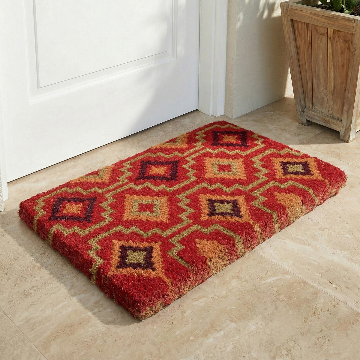 Lhasa Kilim Red Doormat, product view angle 20