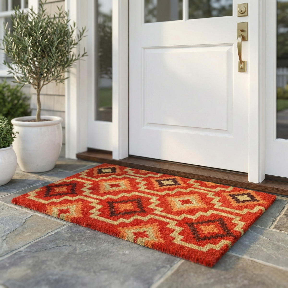 Lhasa Kilim Red Doormat, product view angle 8
