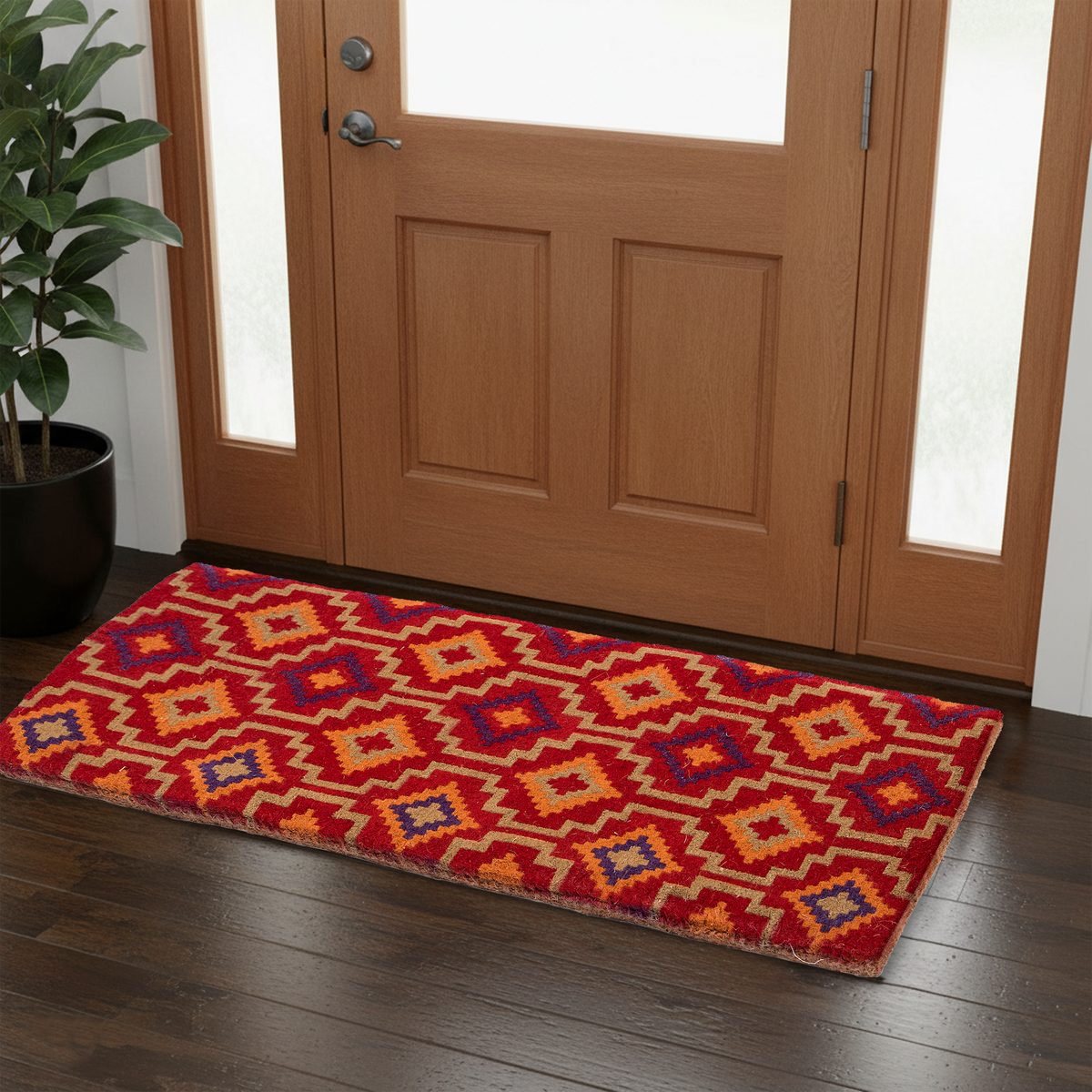 Lhasa Kilim Red Doormat, product view angle 18