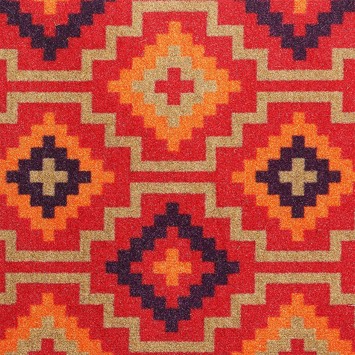 Lhasa Kilim Red Doormat, texture close-up, gallery view