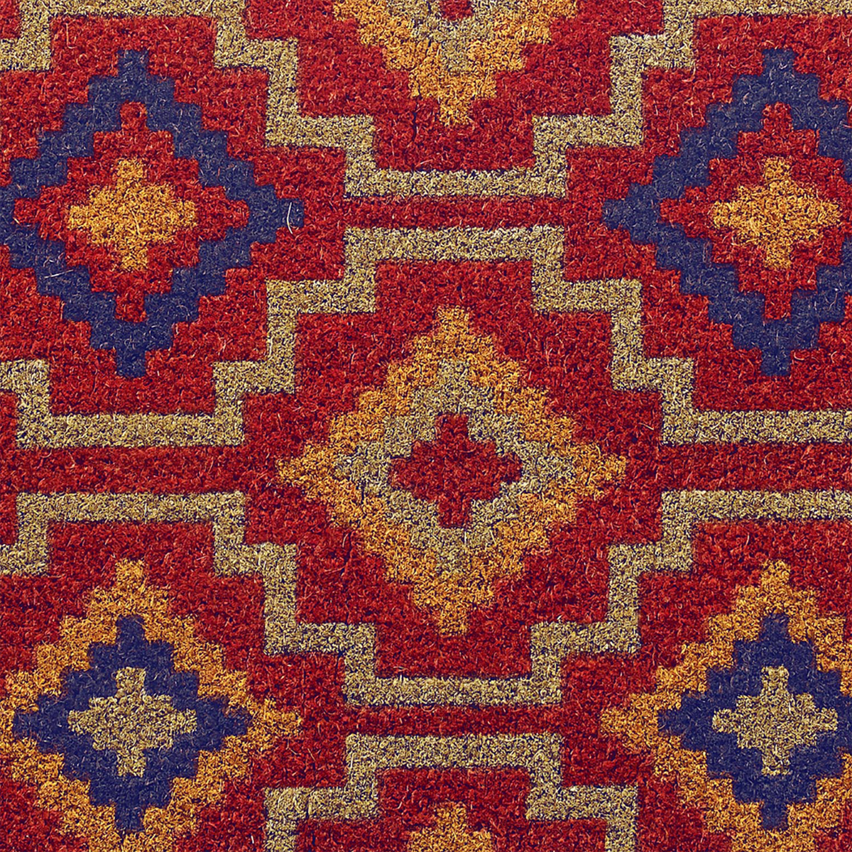 Lhasa Kilim Red Doormat, texture close-up, second view