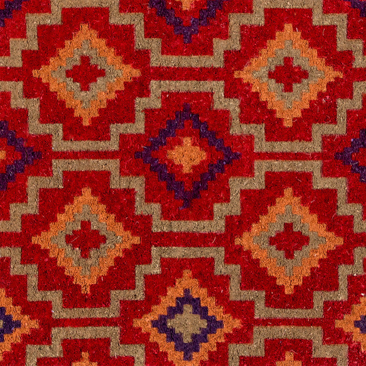 Lhasa Kilim Red Doormat, texture close-up, Lhasa Kilim Red tones
