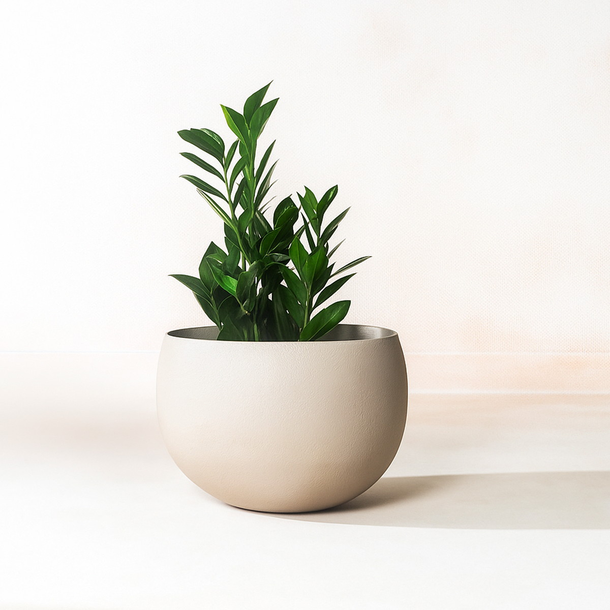 Stone Planter, lifestyle room scene, alternate angle
