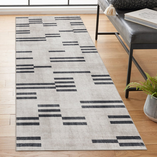 Loki Modern - Beige ReaLife Machine Washable Rugs