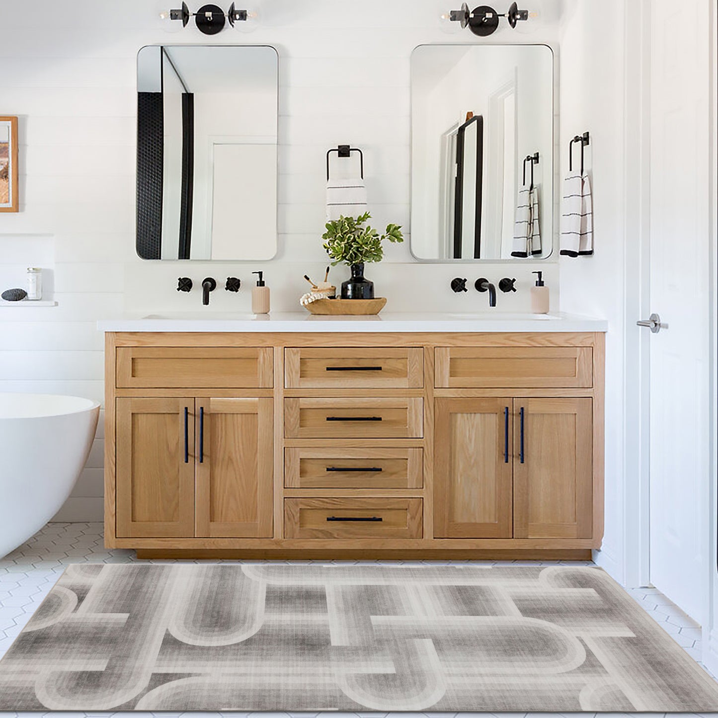 Lyra Modern - Beige ReaLife Machine Washable Rugs