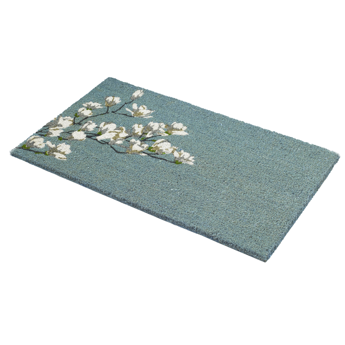 Magnolia Branch Blue Doormat, product view angle 6
