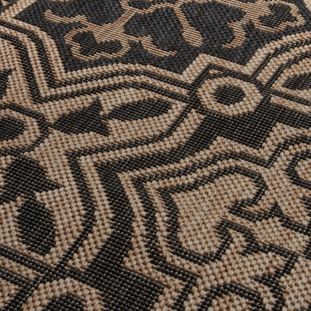 Charcoal Outdoor Rug, close-up of weave texture