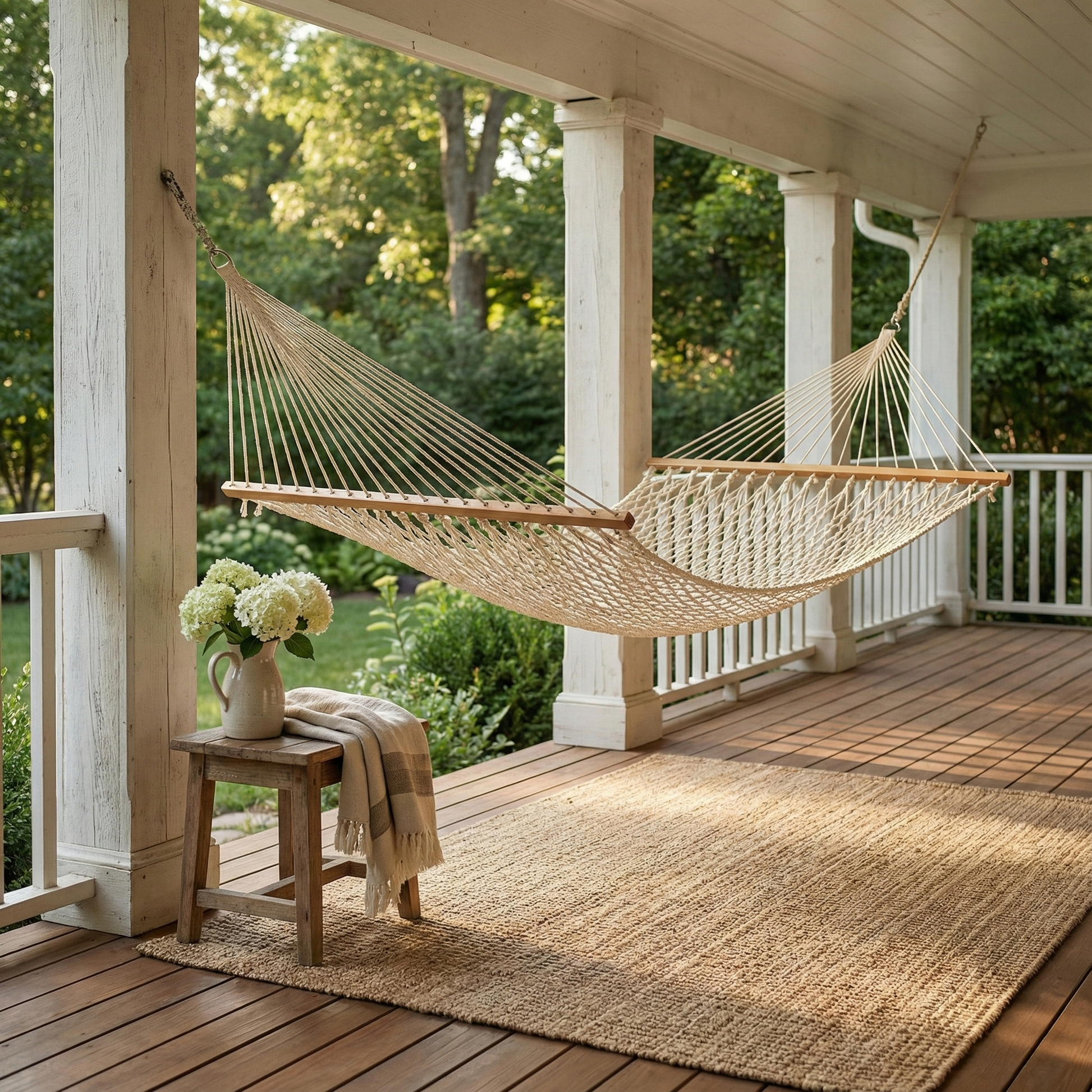 terrasse mit hängematte Miami Rope Recycled Polyester Hammock for Patio