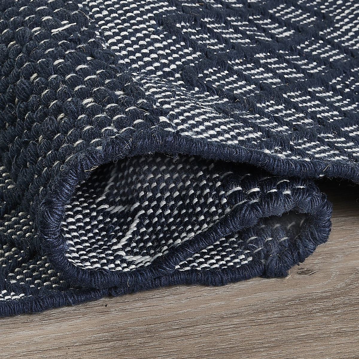 Blue Outdoor Rug, close-up of pile texture
