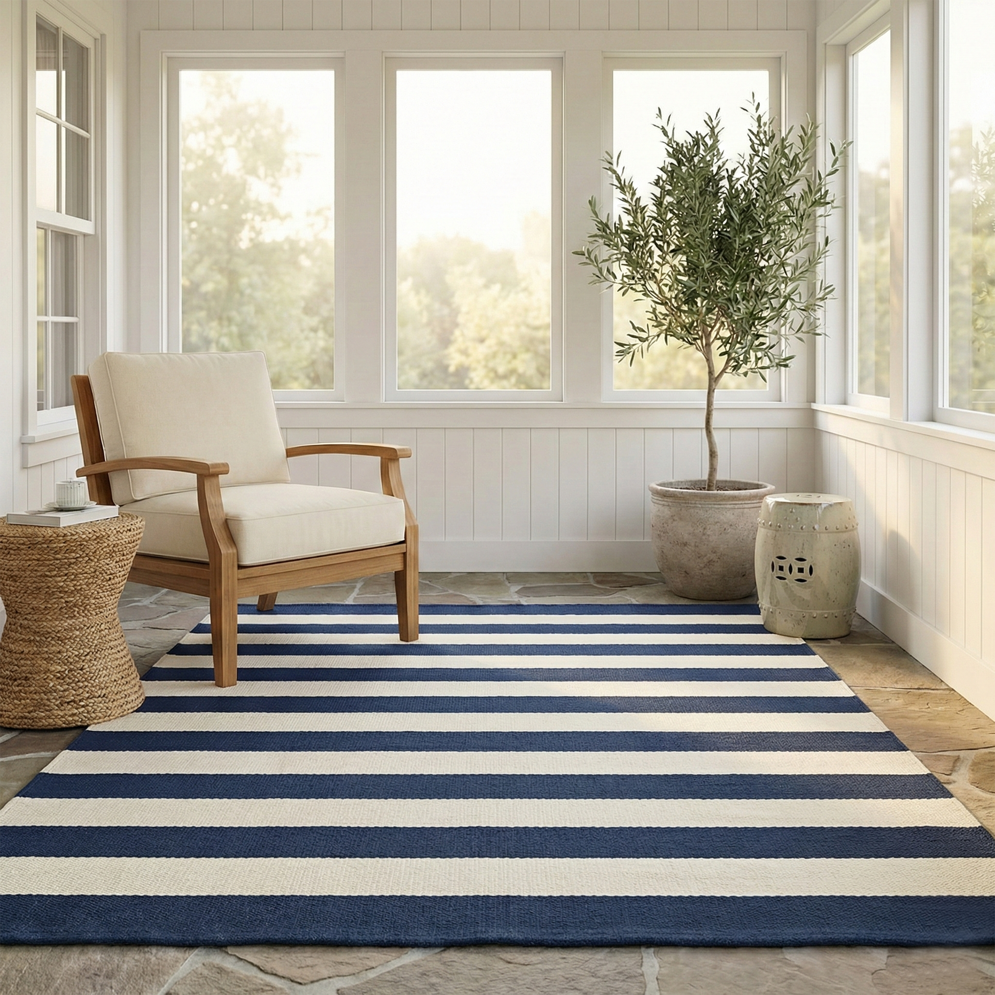 Fab Habitat Striped Indoor/Outdoor Ar...