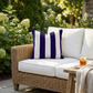 Nantucket - Blue & White Striped Stain Resistant Indoor/Outdoor Pillow for Patio (20" x 20")