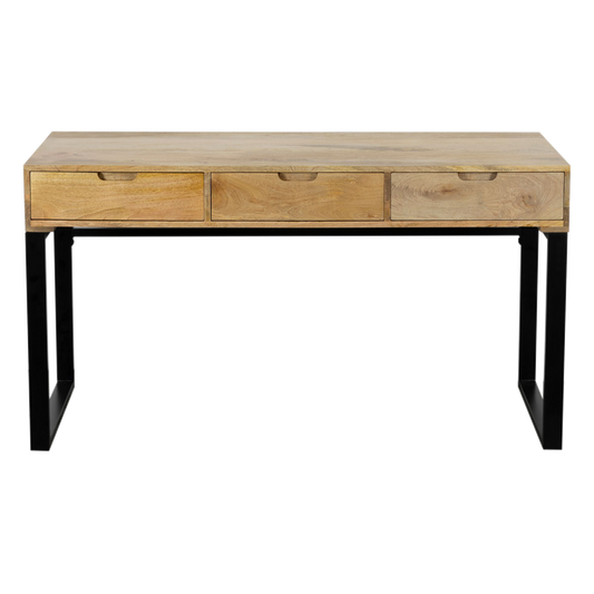 Oasis Industrial Mango Wood Desk For Home Office - Natural 55"