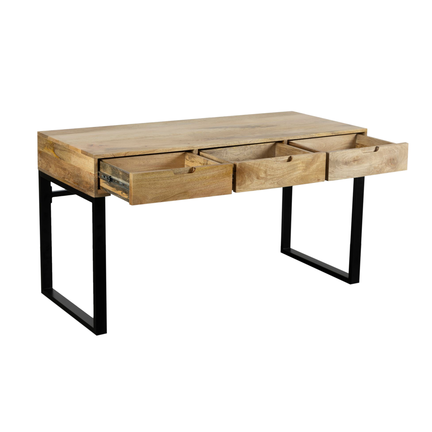 Oasis Industrial Mango Wood Desk For Home Office - Natural 55"