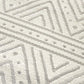 Texture close-up of beige and ivory chevron outdoor rug raised chevrons