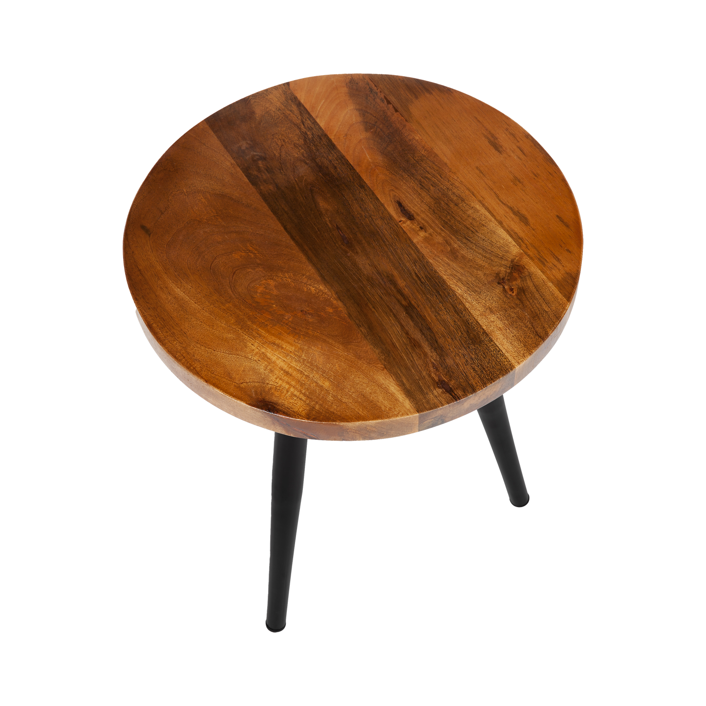 Pure Mid-Century Mango Wood Accent Table For Living Room - Natural 18"