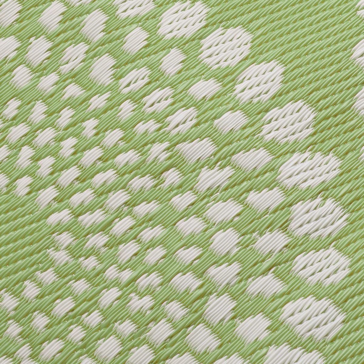 Green Outdoor Rug, close-up of weave texture