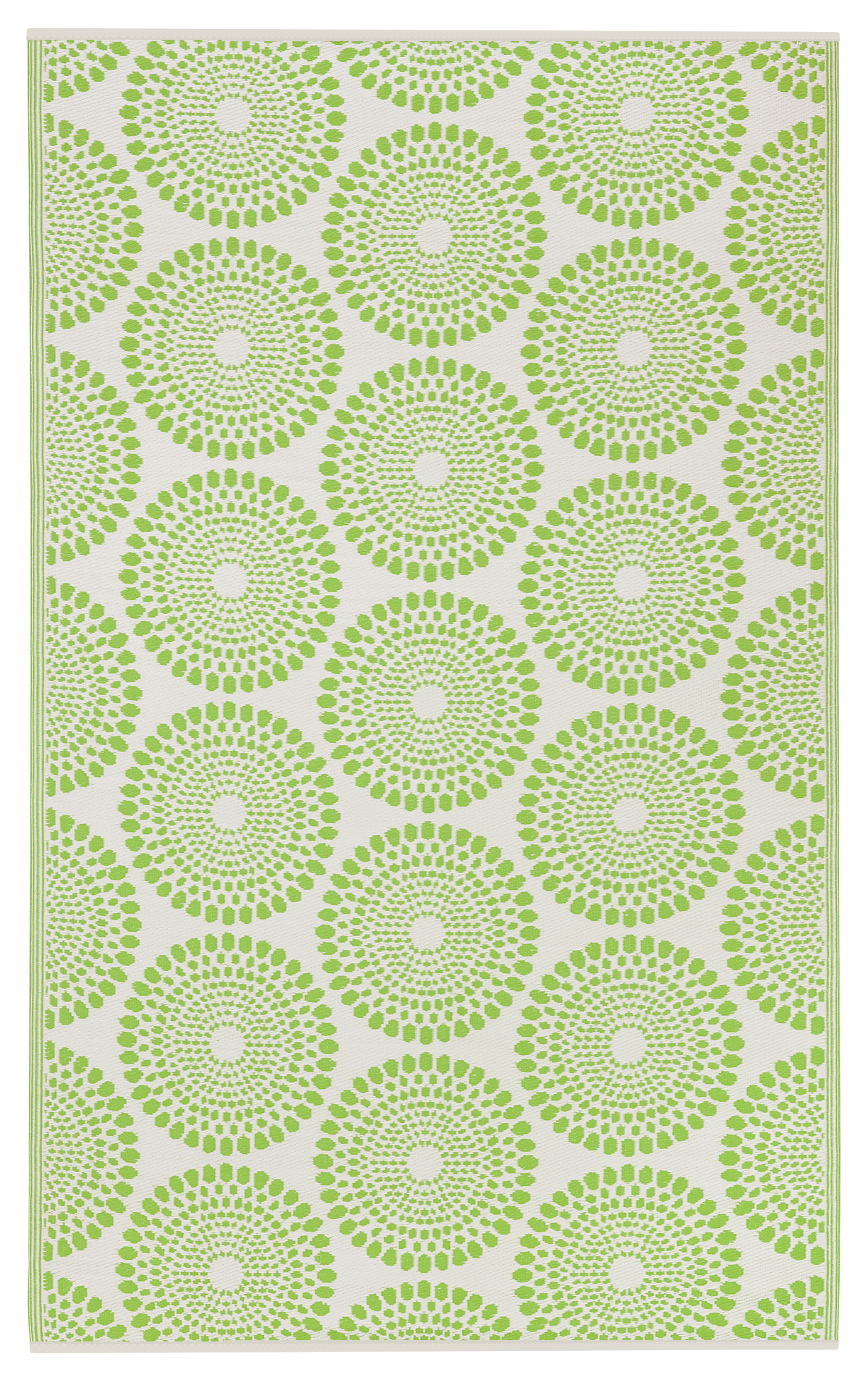 Green Outdoor Rug, flat product shot of full pattern
