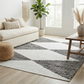 Roswell - Black Modern Indoor/Outdoor Area Rug FINAL SALE