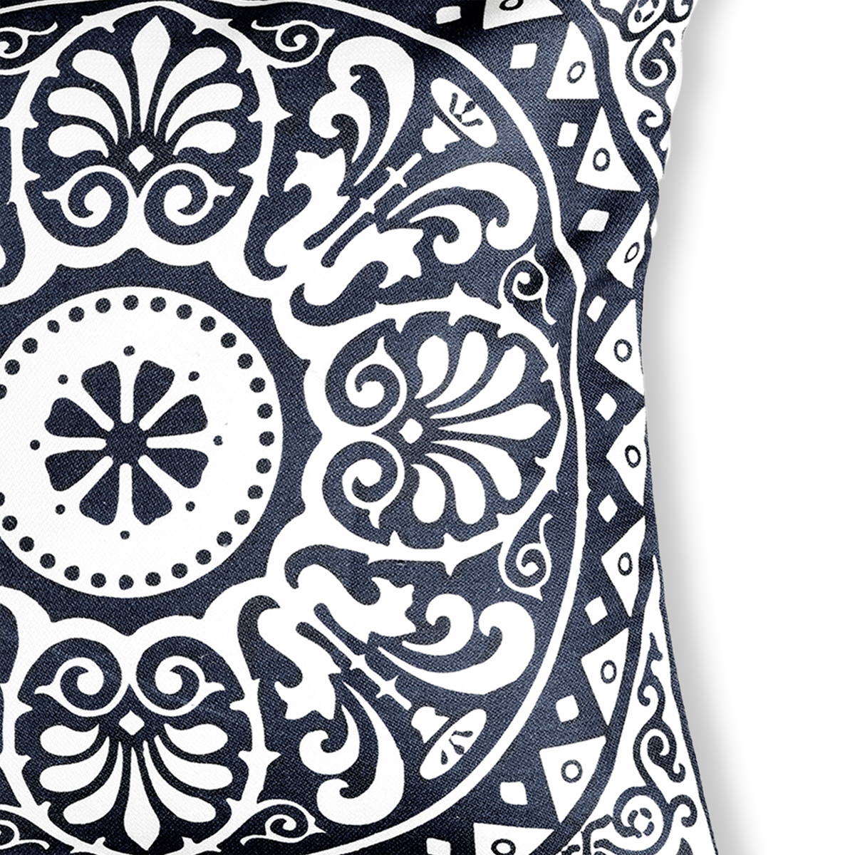 Natural & Black Outdoor Pillow, side-facing product view