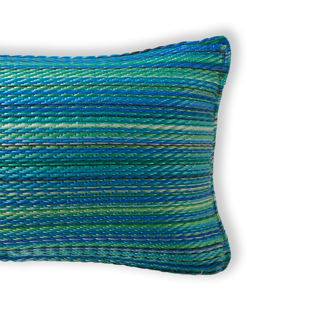 Turquoise Green Outdoor Pillow, side-facing product view, second view