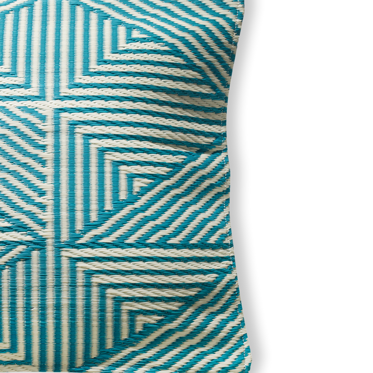 Teal Outdoor Pillow, side-facing product view
