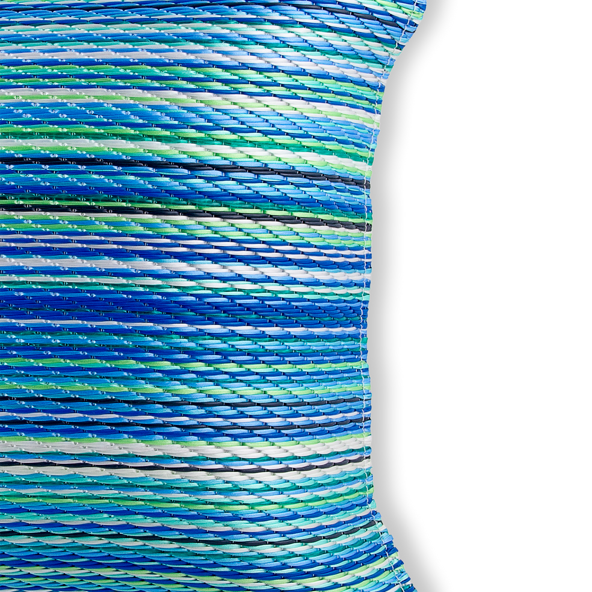 Turquoise Green Outdoor Pillow, side-facing product view