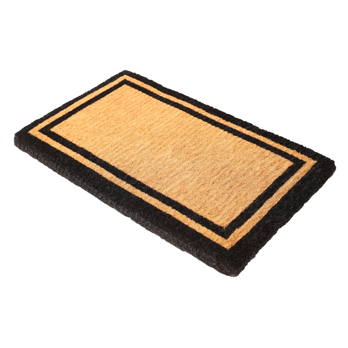Double Black Border Doormat, side-facing product view, alternate angle