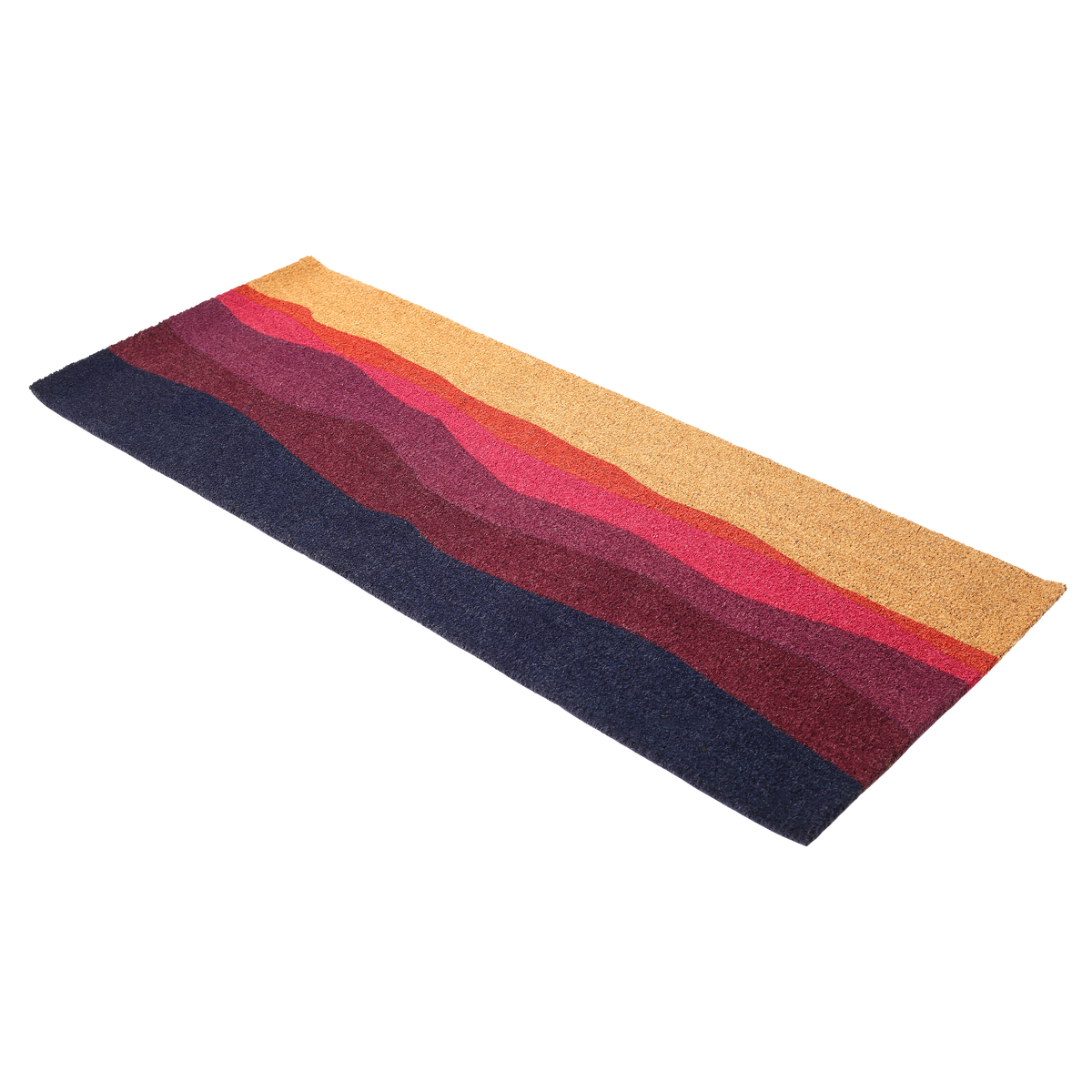 Shades of Dawn Doormat, side-facing product view, detail close-up