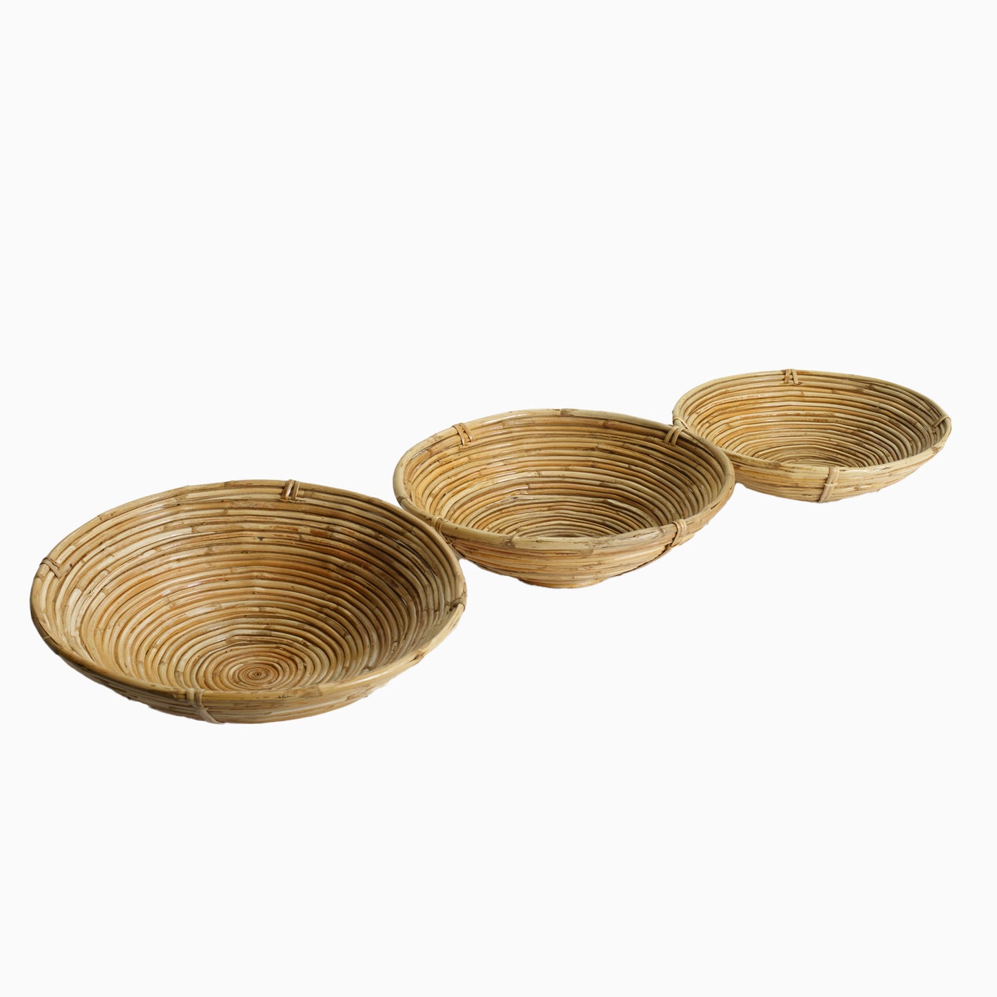 Sumatra (Set of 3) Cane Decorative Fruit Bowls