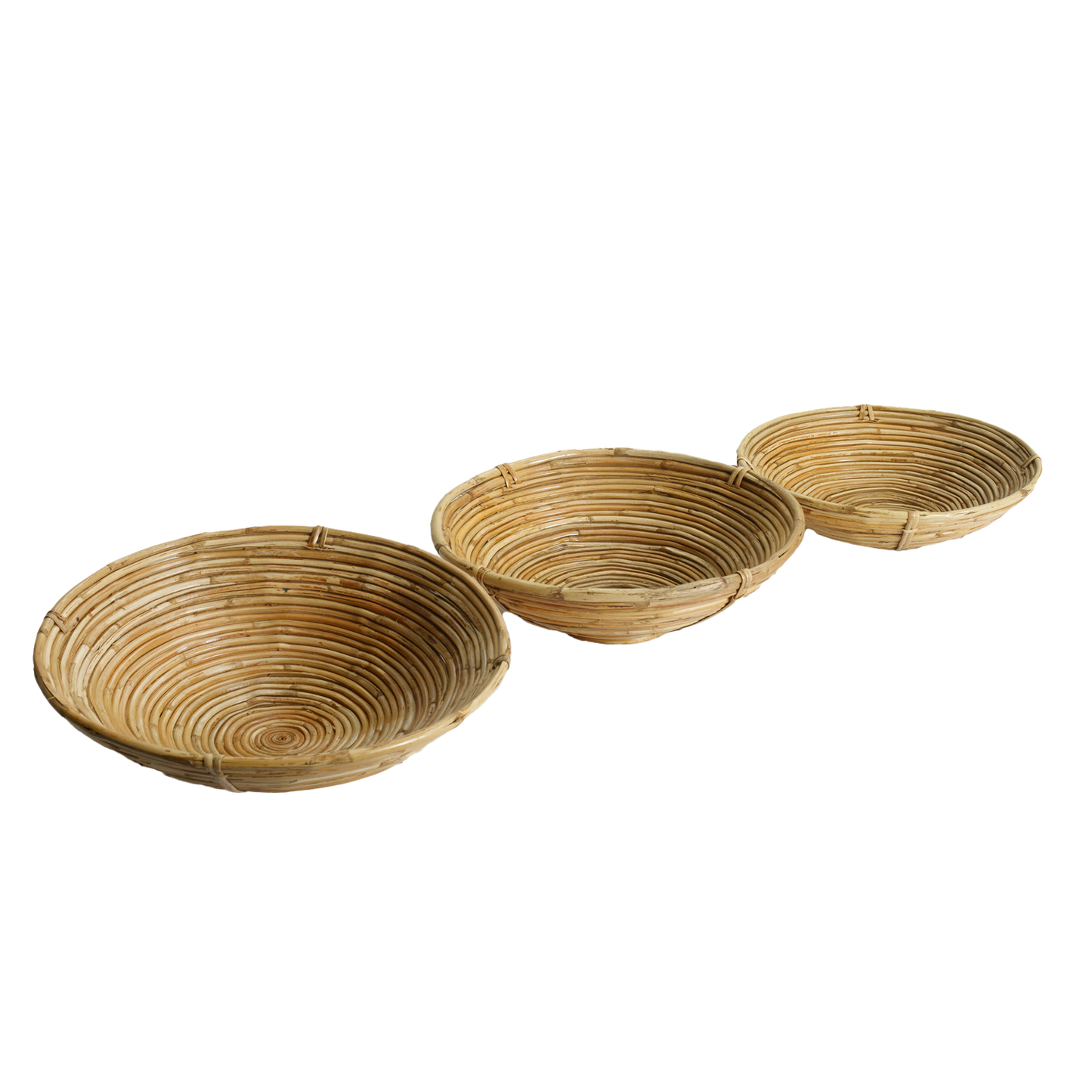 Sumatra (Set of 3) Cane Decorative Fruit Bowls