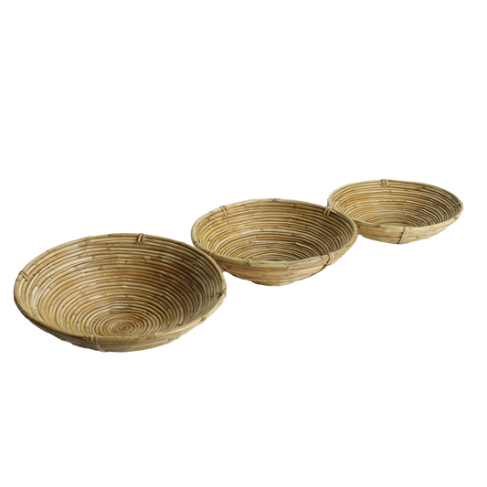 Sumatra (Set of 3) Cane Decorative Fruit Bowls