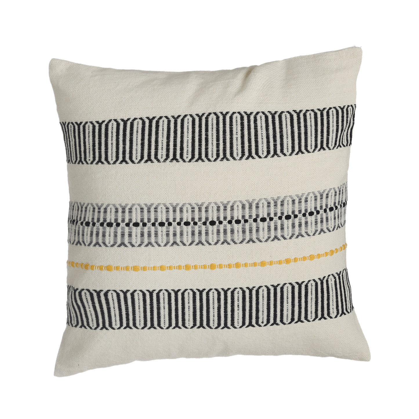 Union Decorative Pillow - Gray & Yellow (20" x 20") Cotton