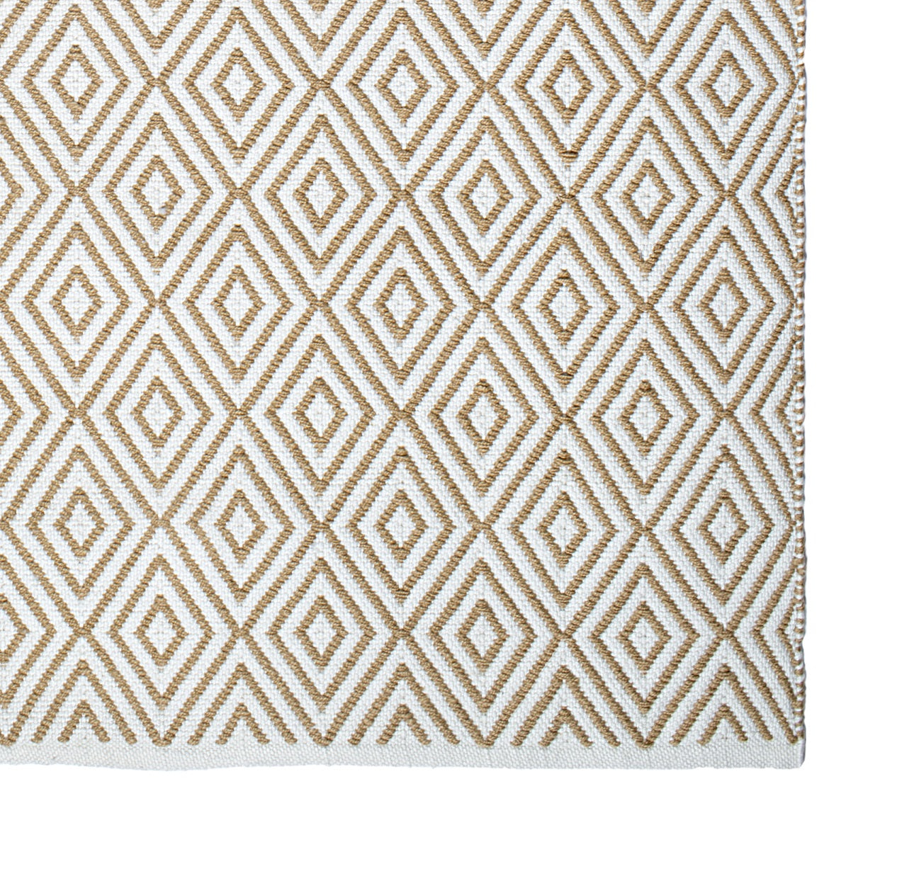 Veria - Almond & White  Diamonds Indoor/Outdoor Area Rug - FINAL SALE