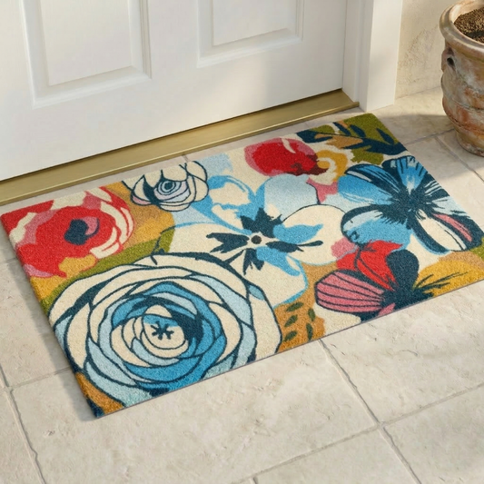 |18--x-30--Non-Slip-Nylon watercolor---floral