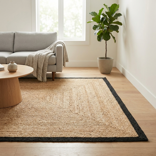 Yellowstone Braided Jute Rug - Black