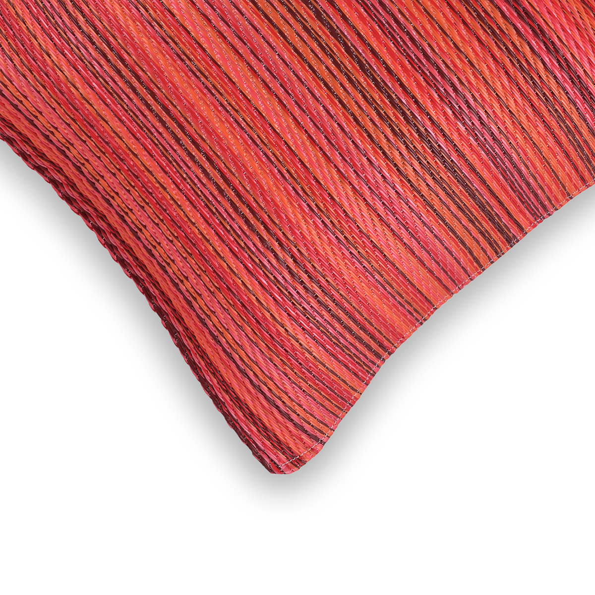 Sunset Outdoor Pillow, zipper and insert detail