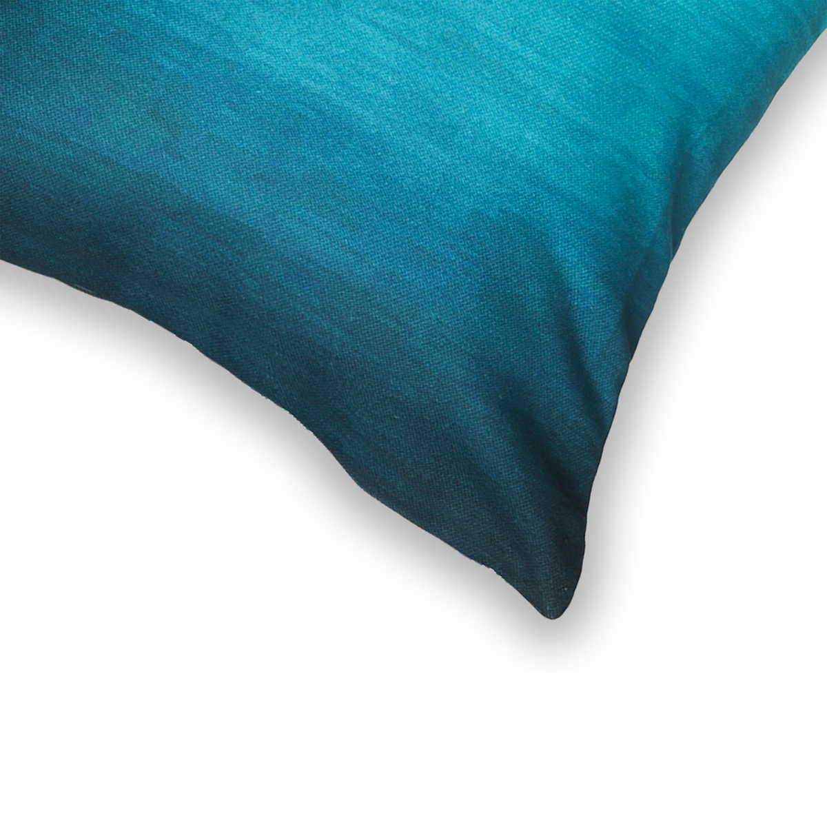 Teal Outdoor Pillow, zipper and insert detail
