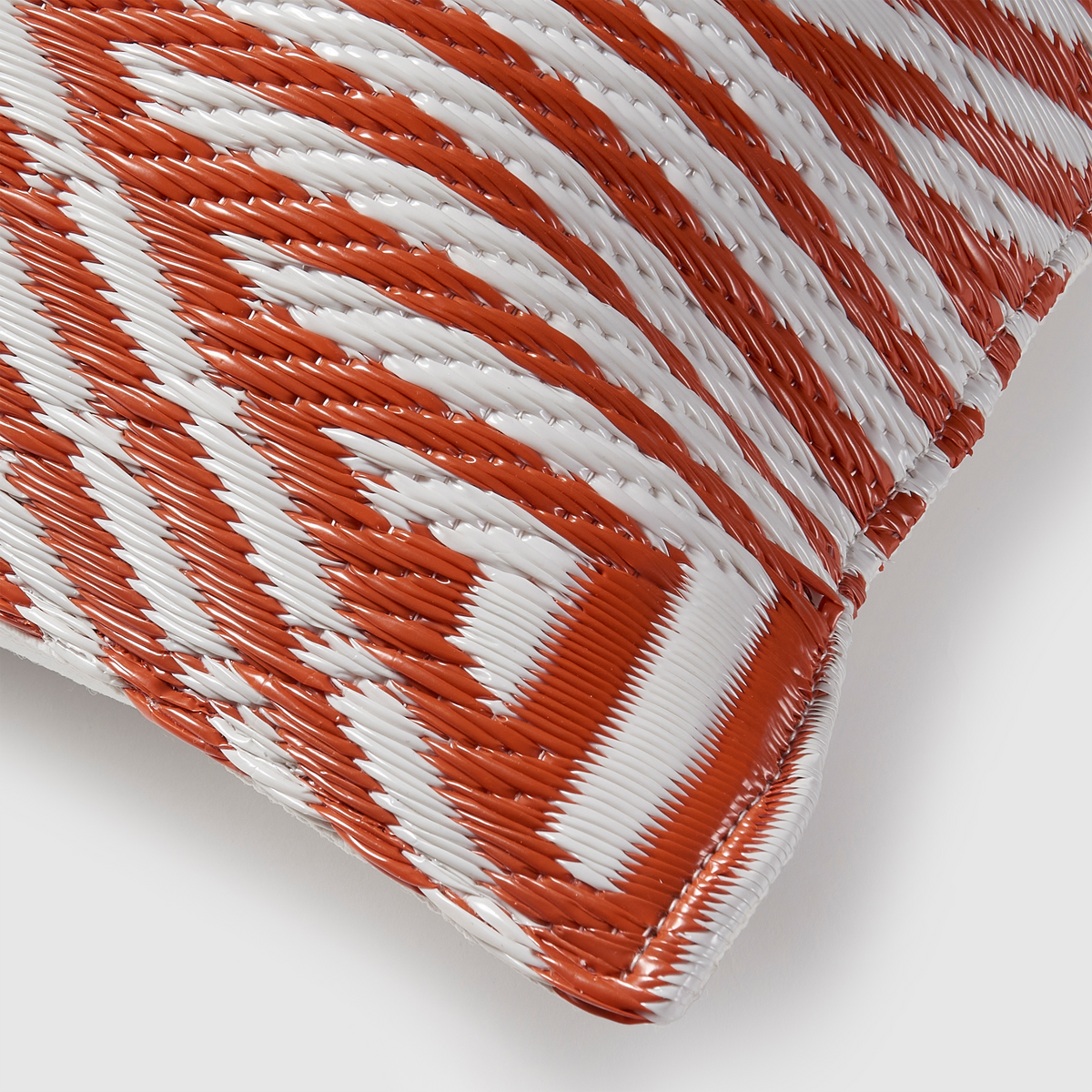 Bone Outdoor Pillow, zipper and insert detail, alternate angle