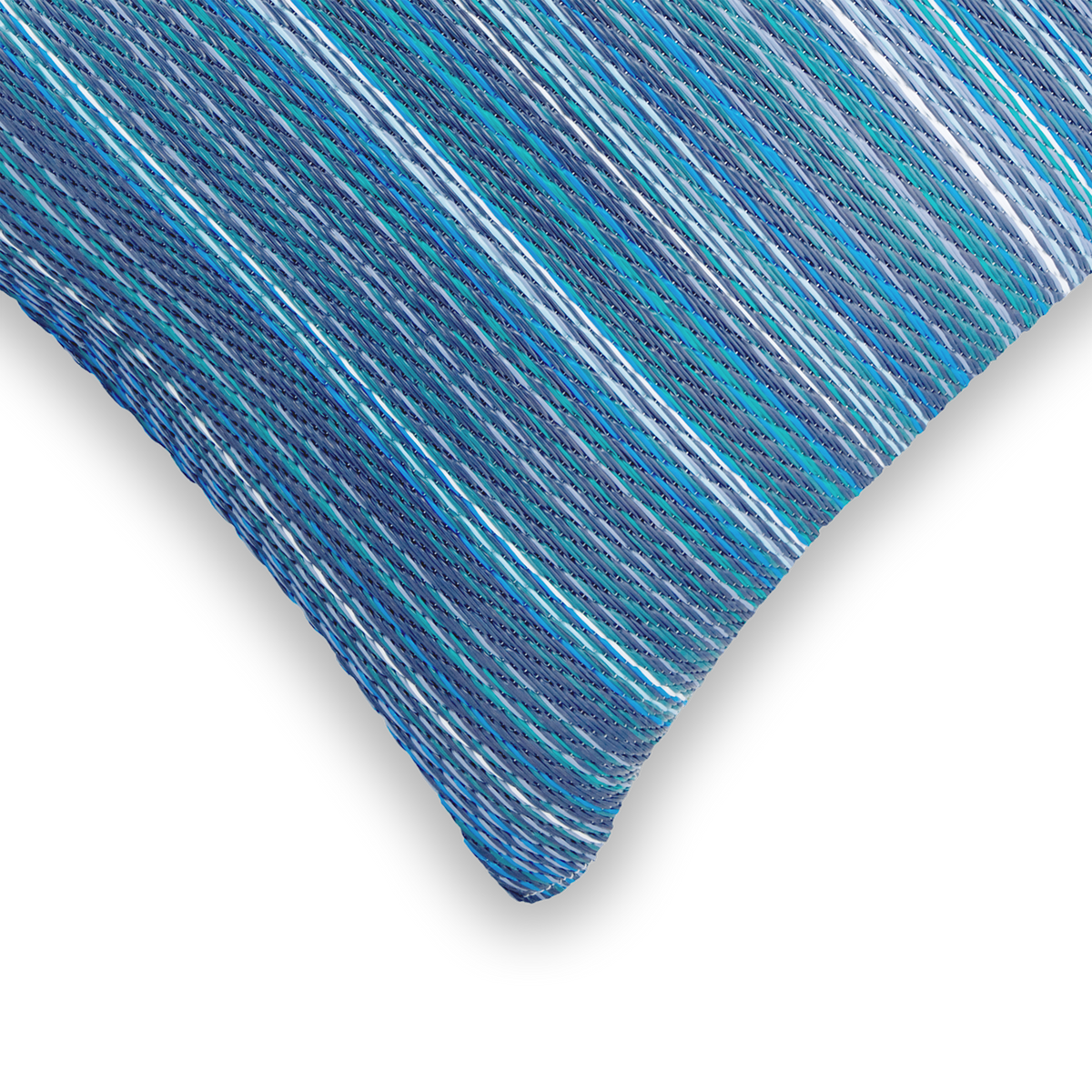 Indigo Outdoor Pillow, zipper and insert detail