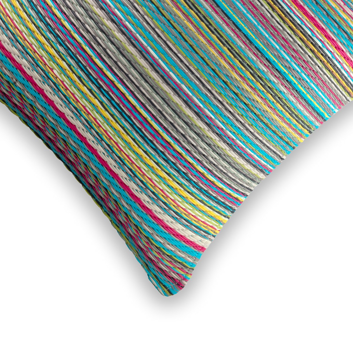 Candy Outdoor Pillow, zipper and insert detail
