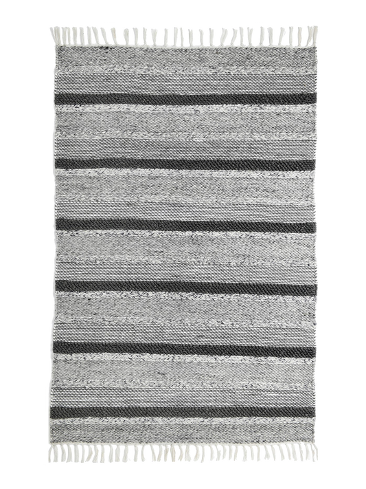 Albany - Gray Striped Indoor/Outdoor Area Rug