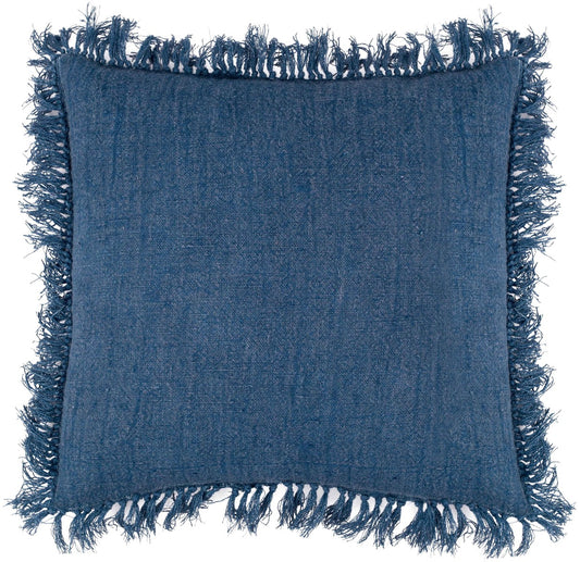 Antwerp Decorative Fringe Indoor Pillow - Indigo (20" x 20")