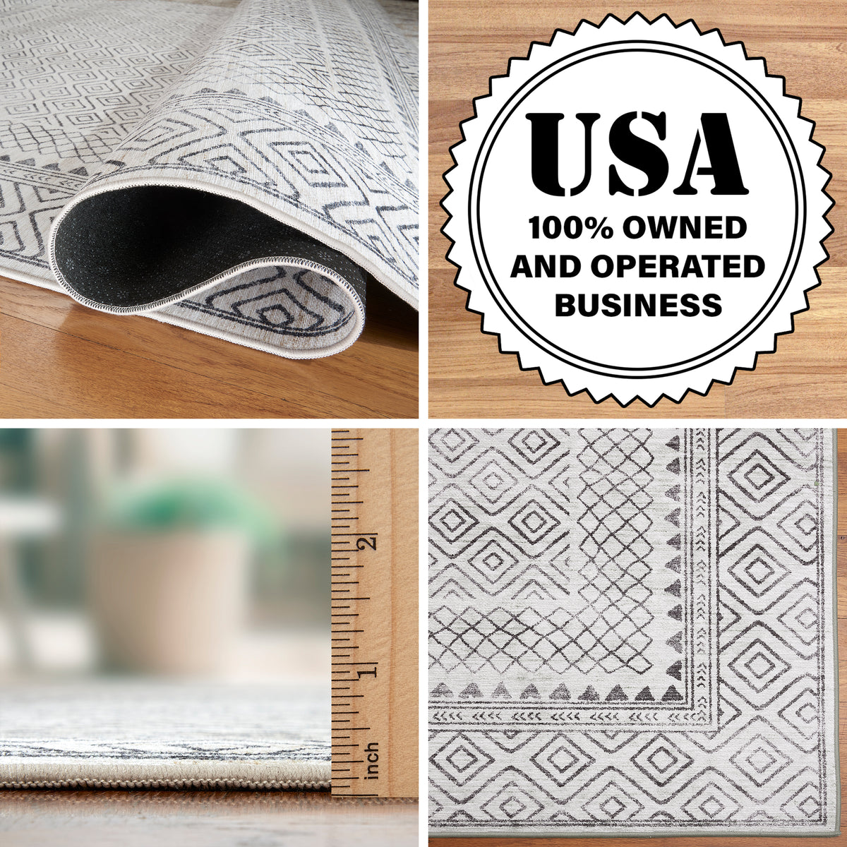 Ivory Area Rug, product view angle 8