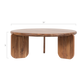Arlo Round Solid Acacia Wood Coffee Table For Living Room