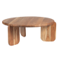 Arlo Round Solid Acacia Wood Coffee Table For Living Room - Natural 36"