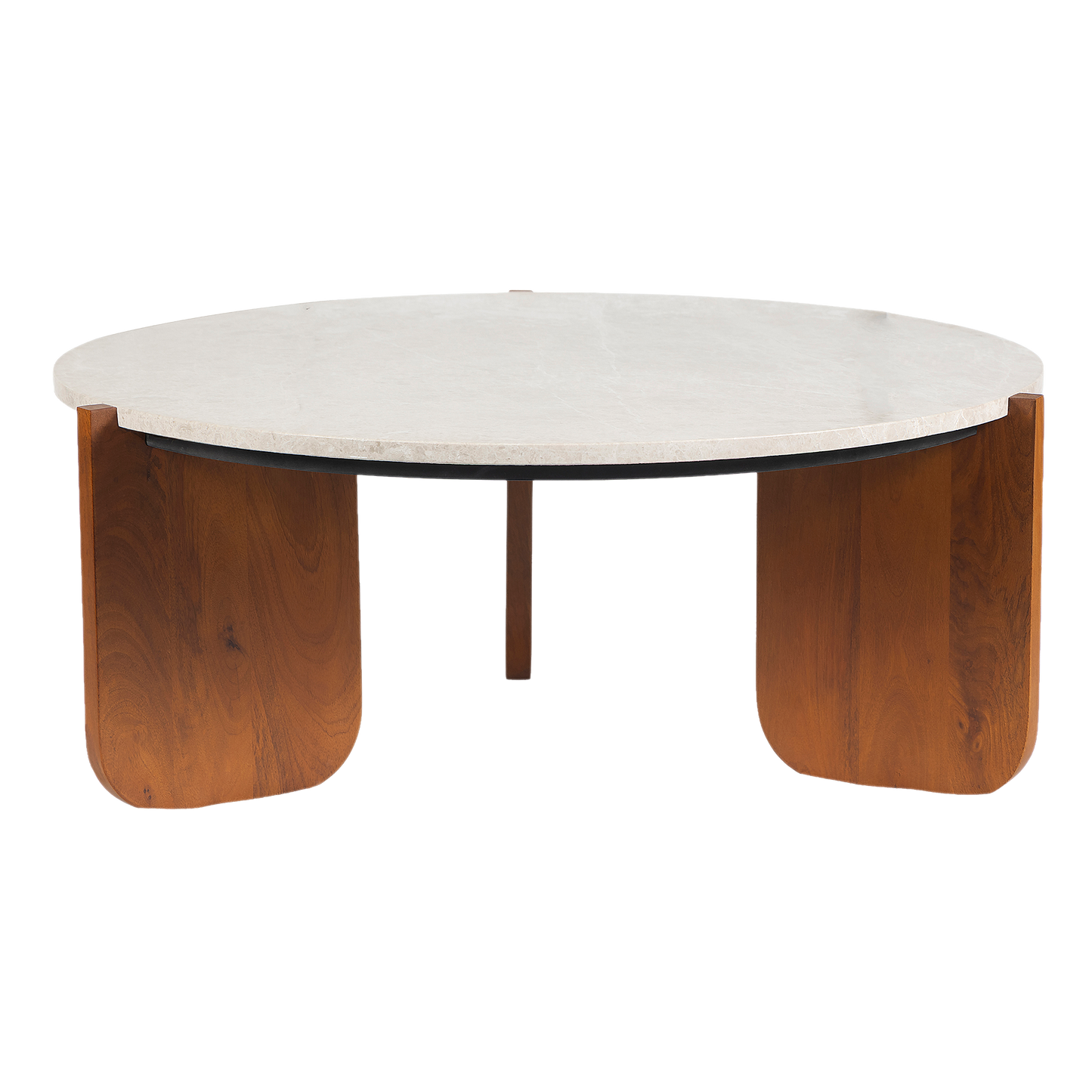 Arlo Round Marble Coffee Table For Living Room - Beige 36"