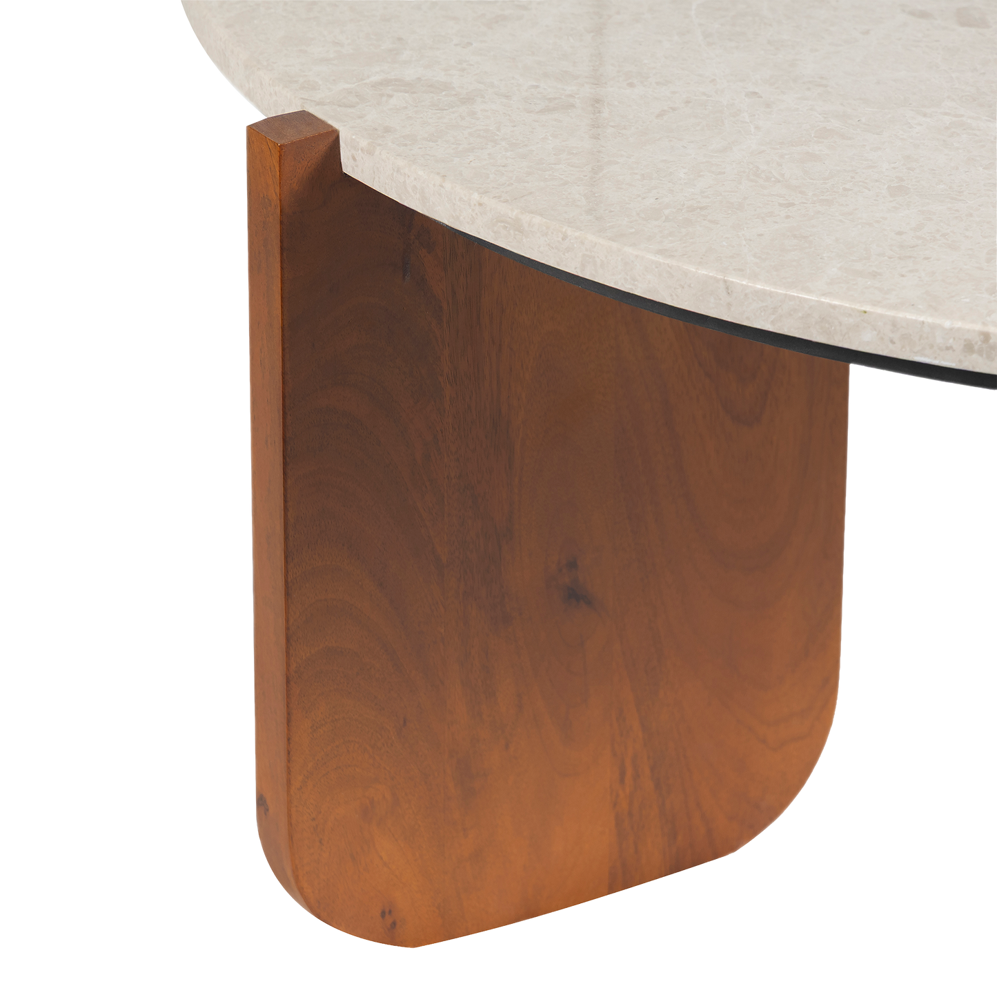 Arlo Round Marble Coffee Table For Living Room - Beige 36"