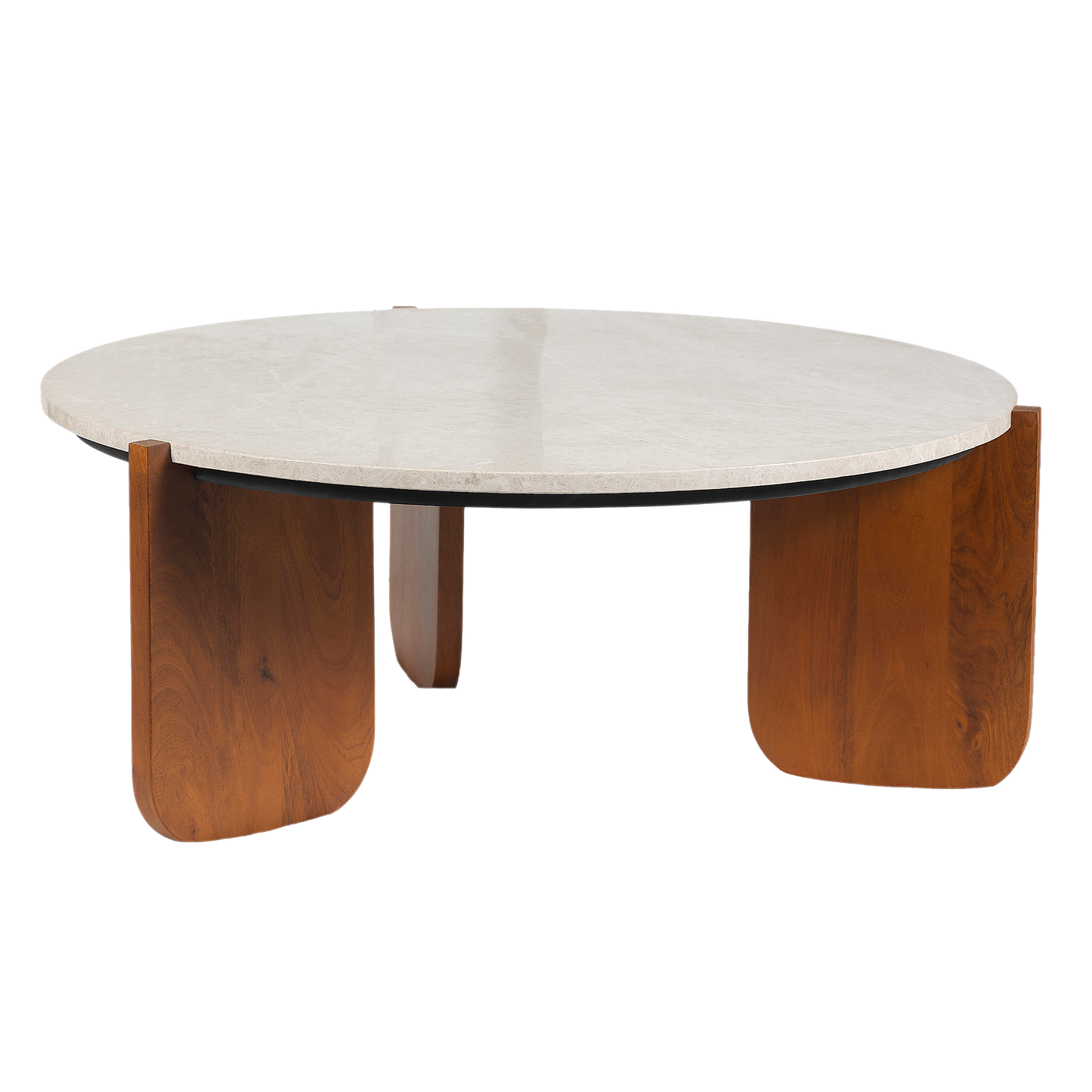 Arlo Round Marble Coffee Table For Living Room - Beige 36"