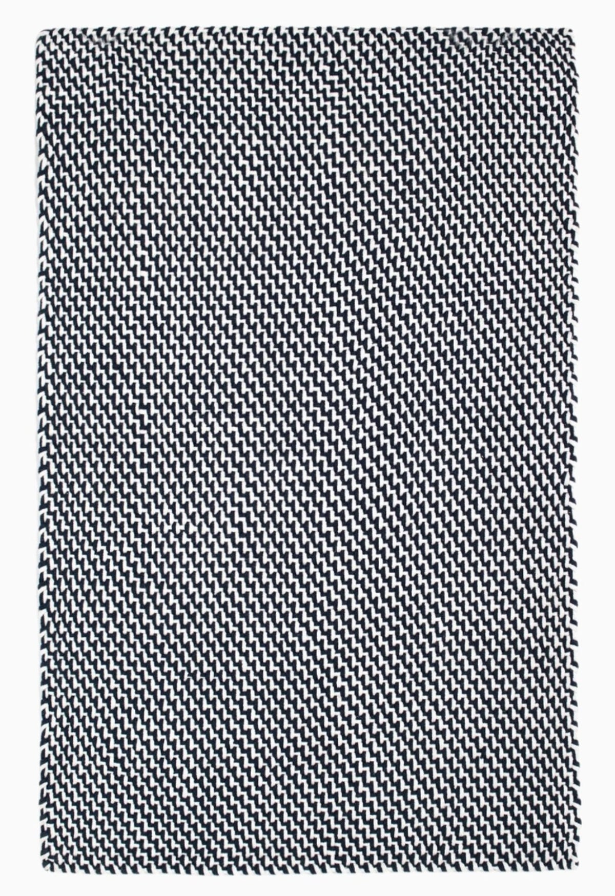Navy & White Outdoor Rug, product view angle 3