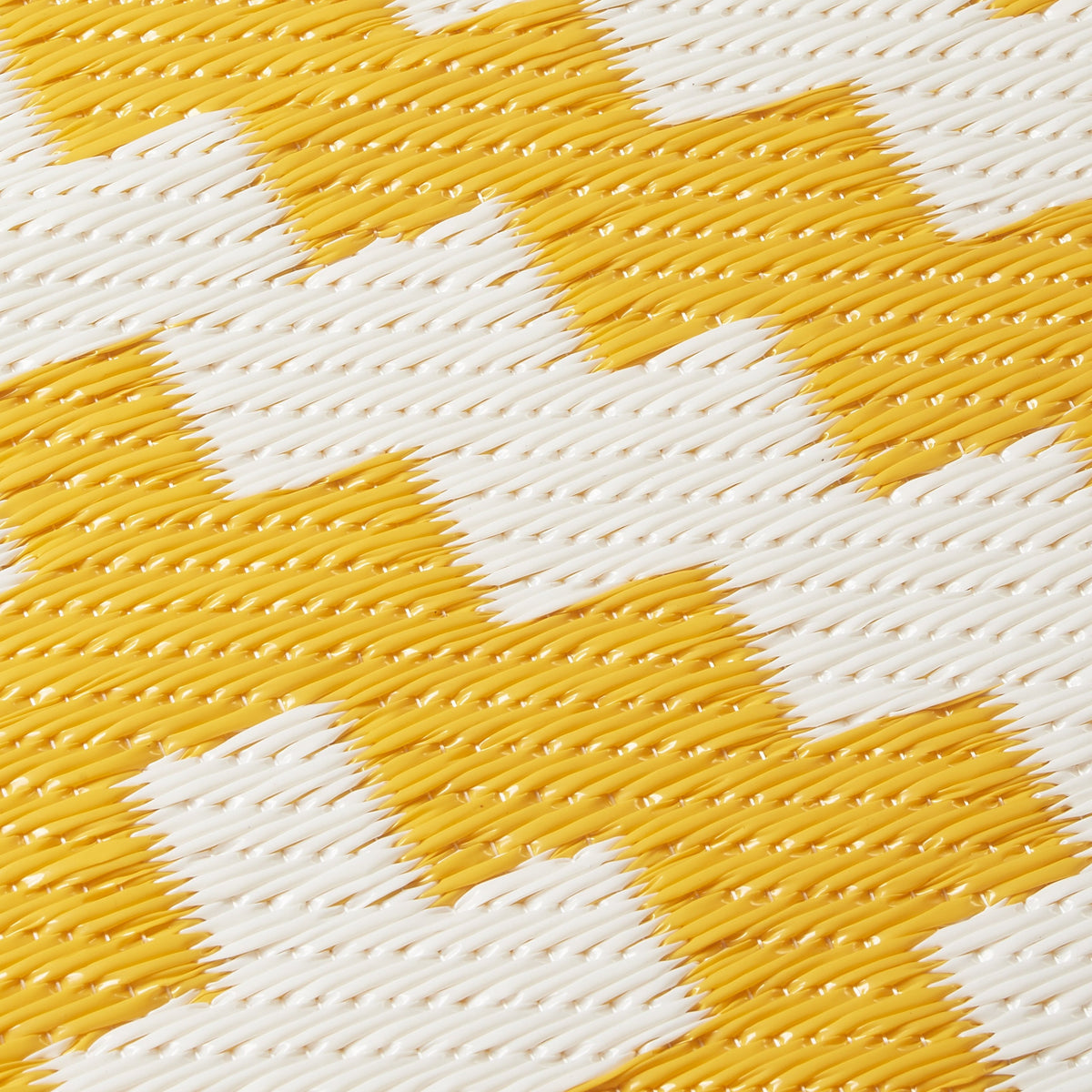 Yellow & White Area Rug, texture close-up